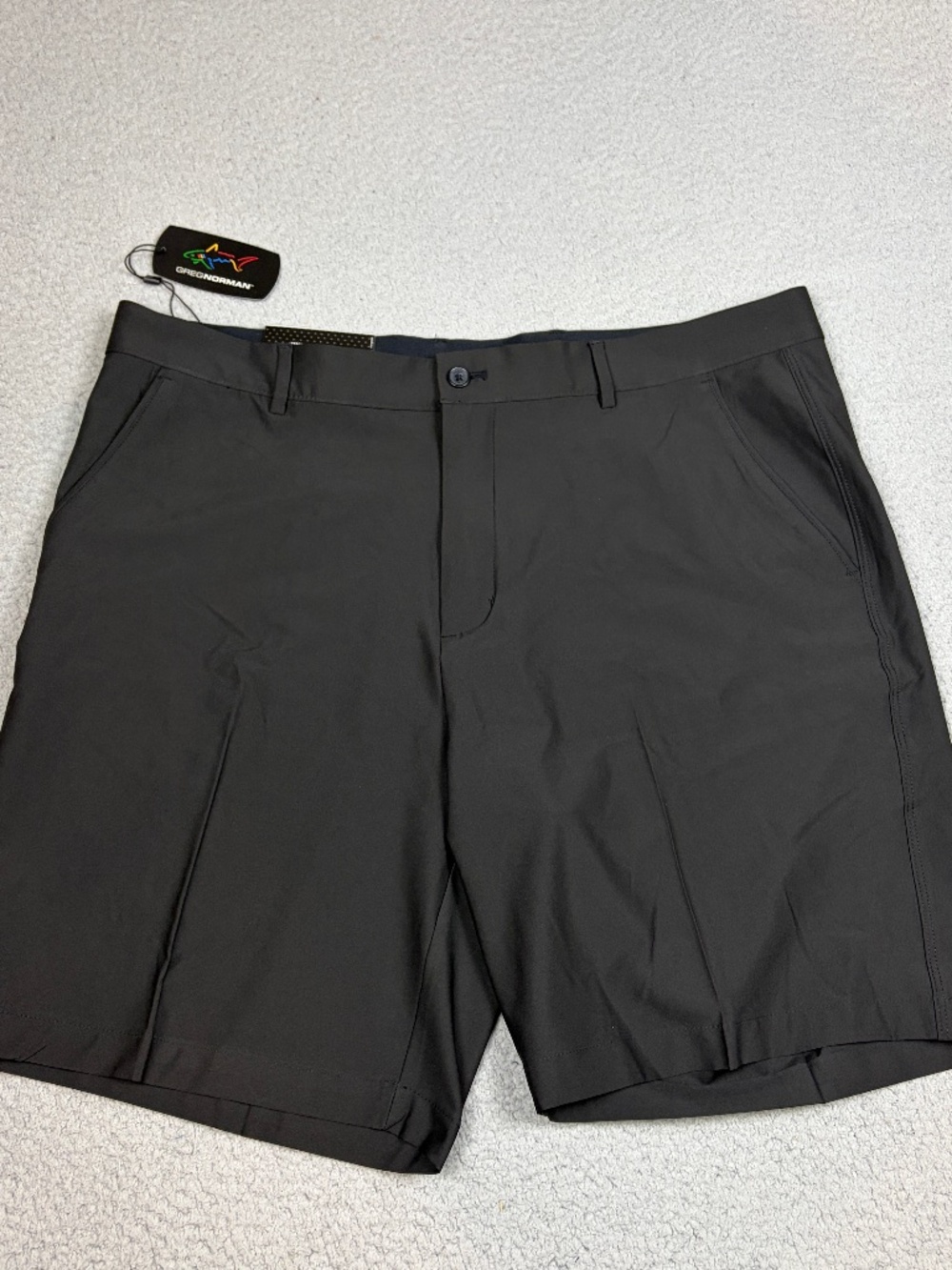 Greg Norman Performance Shorts Size 38 Black Stretch Golf New With Tags